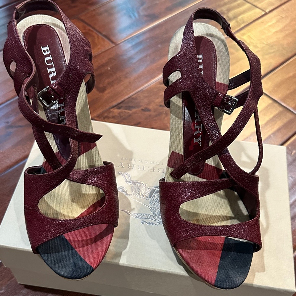 Burberry Women's Red Strappy Heels